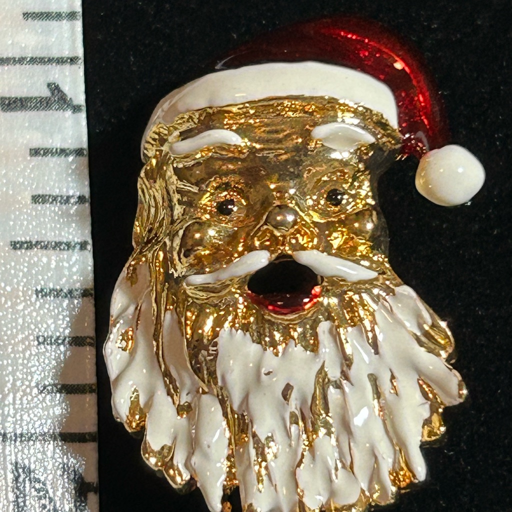 Signed Gerry Santa Brooch